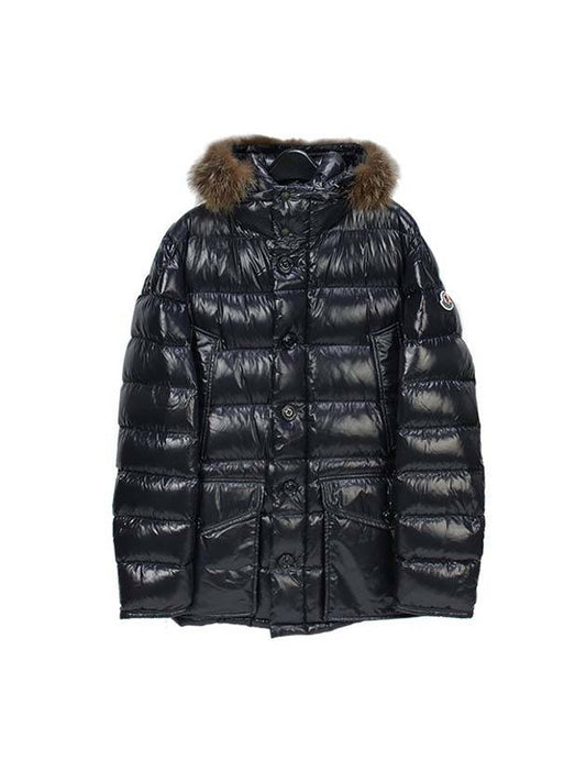 Cluny Glossy Padding Navy - MONCLER - BALAAN.