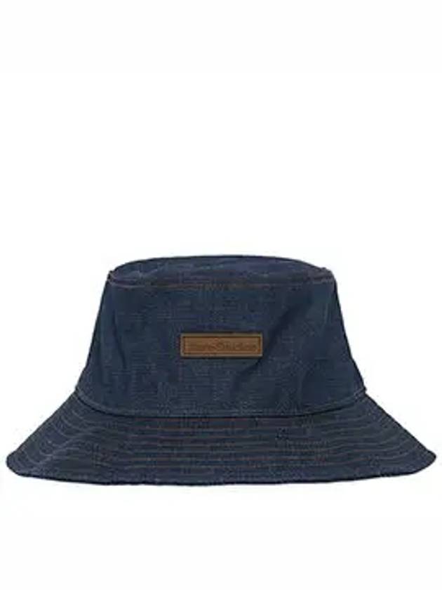 Logo Patch Denim Bucket Hat Indigo Blue - ACNE STUDIOS - BALAAN 6