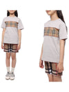 Check Panel Short Sleeve TShirt - BURBERRY - BALAAN 1