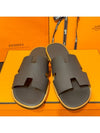 Men's Izmir Sandals Calfskin Absong Deep Brown - HERMES - BALAAN 7