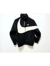 Big Swoosh Fleece Full Zip Jacket Black - NIKE - BALAAN 2