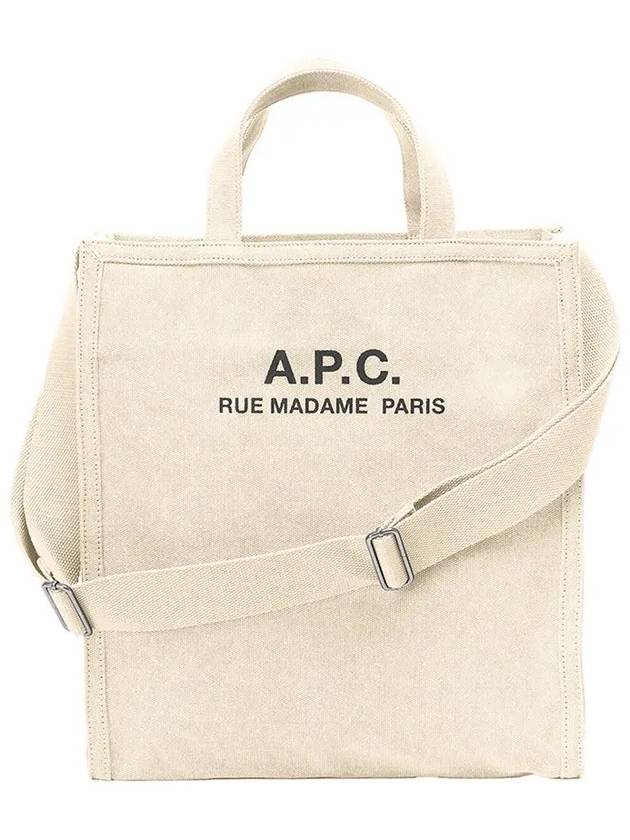 Recovery Logo Printing Cotton Tote Bag Beige - A.P.C. - BALAAN 3