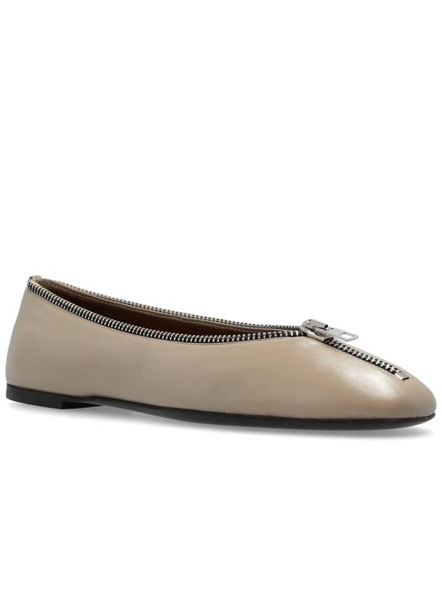 Giuseppe Zanotti Leather Ballet Flats, Women's, Beige - GIUSEPPE ZANOTTI - BALAAN 4