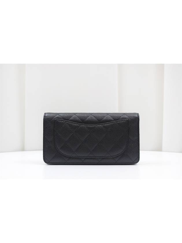 Classic Caviar Timeless Black Gold Long Wallet 21st A31509 - CHANEL - BALAAN 4