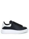 Oversized Leather Tab Low Top Sneakers Black - ALEXANDER MCQUEEN - BALAAN 2