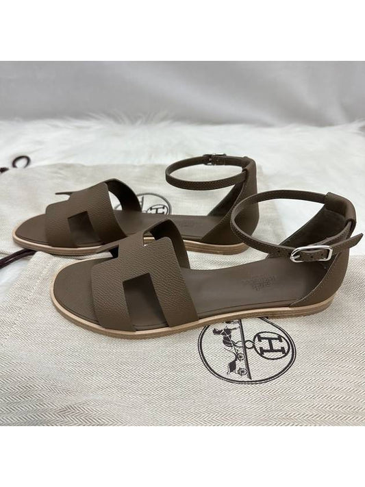 Women s Santorini sandals slippers 37 etope leather - HERMES - BALAAN 2