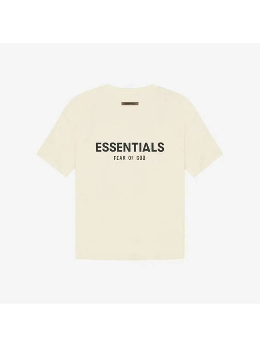 Logo Cotton Short Sleeve T-Shirt Cream - FEAR OF GOD ESSENTIALS - BALAAN 1