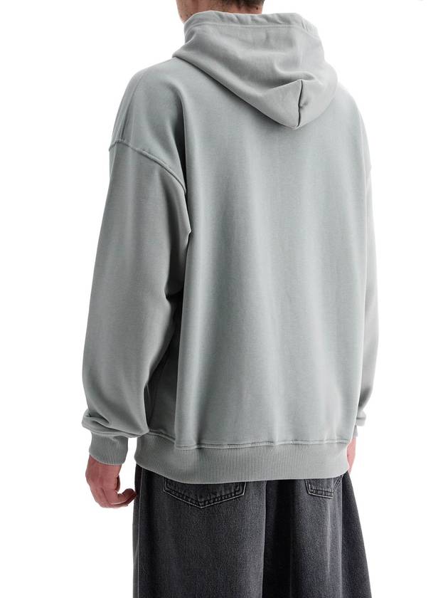 Embossed Oval D Hoodie Grey - DIESEL - BALAAN 4