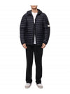 Loom Woven Chambers Down Padding Dark Navy - STONE ISLAND - BALAAN 4