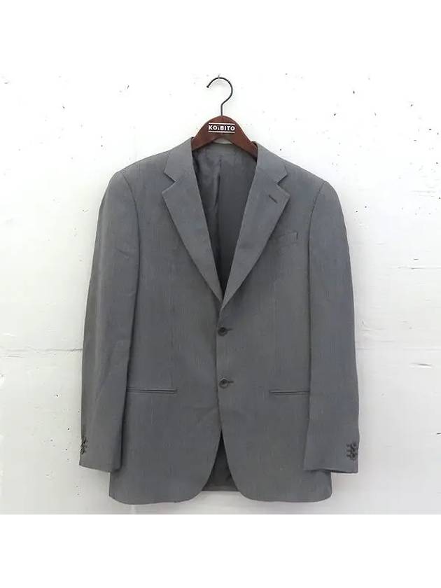 Armani COLLEZIONI Gray Color Striped Rayon Blend Men s Suit SET - GIORGIO ARMANI - BALAAN 2