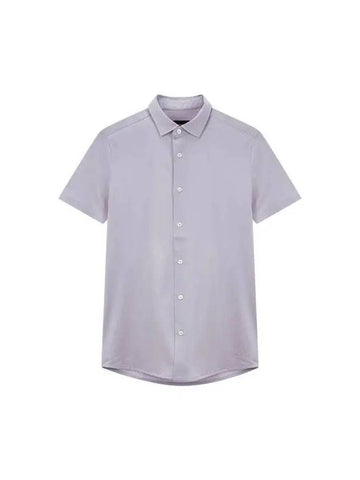 Men s Glossy Easy Short Sleeve Shirt Gray - EMPORIO ARMANI - BALAAN 1