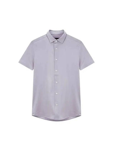 Men s Glossy Easy Short Sleeve Shirt Gray - EMPORIO ARMANI - BALAAN 1