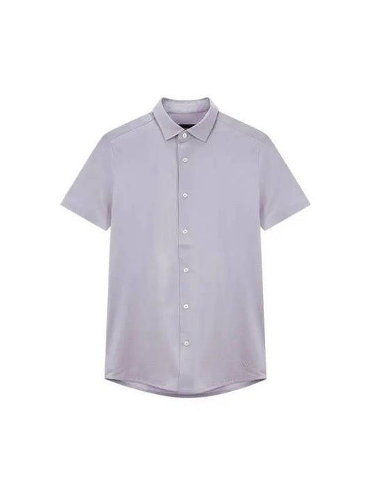 Men s Glossy Easy Short Sleeve Shirt Gray - EMPORIO ARMANI - BALAAN 1