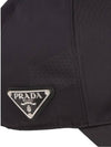 Men s Triangle Logo Re Nylon Baseball Cap Hat Black 2HC2742 DMI F0002 - PRADA - BALAAN 7