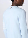 Men's Anchor Jacquard 4-Bar Crew Neck Knit Top Light Blue - THOM BROWNE - BALAAN 4