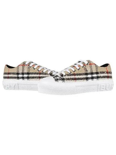 Vintage Check Boucle Low Top Sneakers Beige - BURBERRY - BALAAN 2