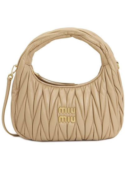 Wander Materasse Nappa Leather Mini Hobo Tote Bag Beige - MIU MIU - BALAAN 2