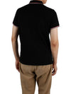 Small Logo Patch Short Sleeve Cotton Polo Shirt Black - MONCLER - BALAAN 5