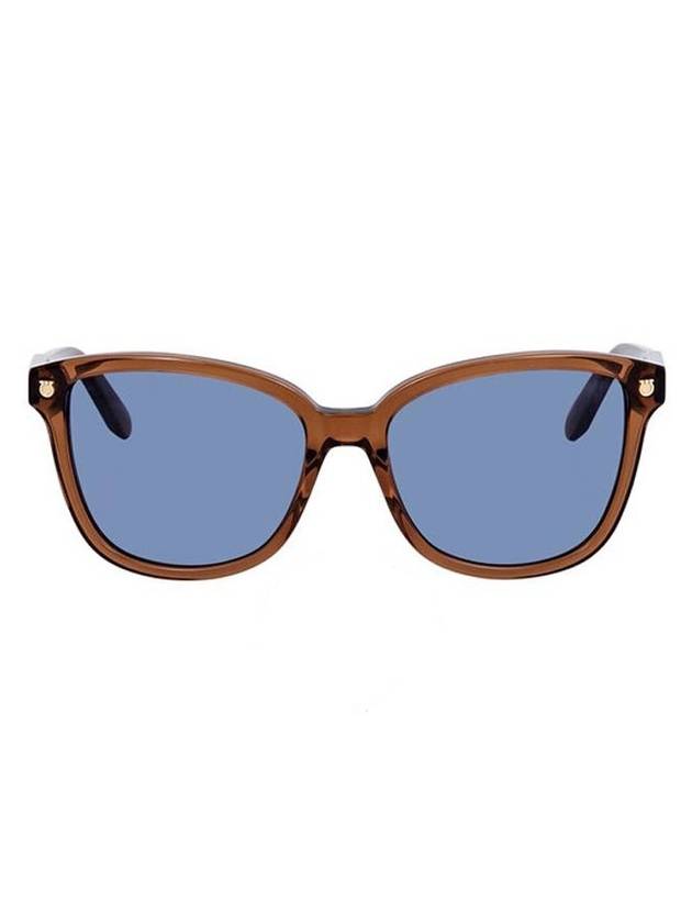 Eyewear Logo Square Sunglasses Blue Brown - SALVATORE FERRAGAMO - BALAAN 1