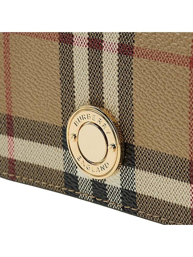 Vintage Check Leather Small Folding Wallet Archive - BURBERRY - BALAAN 7