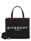 Mini G-Tote Shopping Bag In Canvas Black - GIVENCHY - BALAAN 2