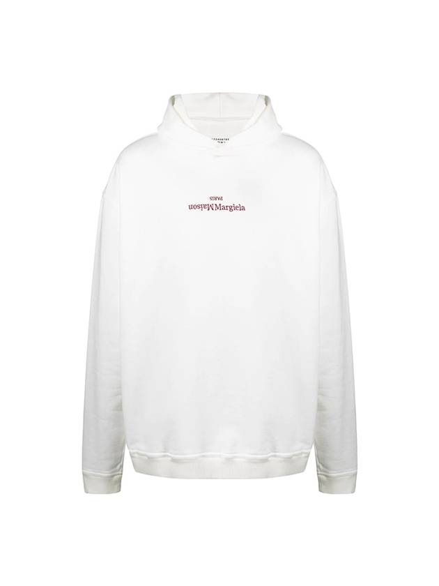 Riverse Embroidered Logo Hoodie White - MAISON MARGIELA - BALAAN 1