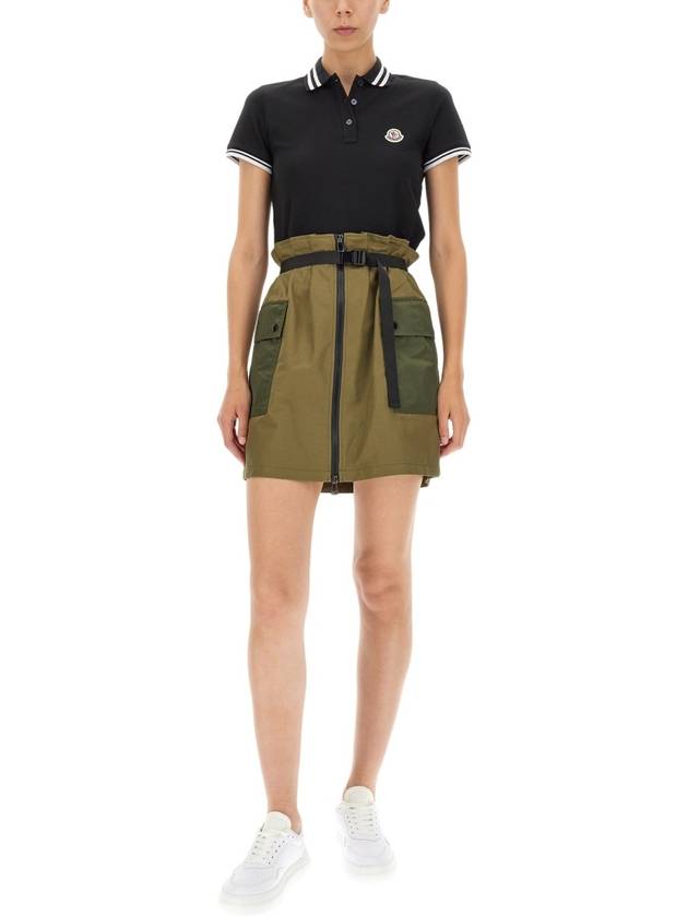 Cargo Mini A-Line Skirt Baltic - MONCLER - BALAAN 3