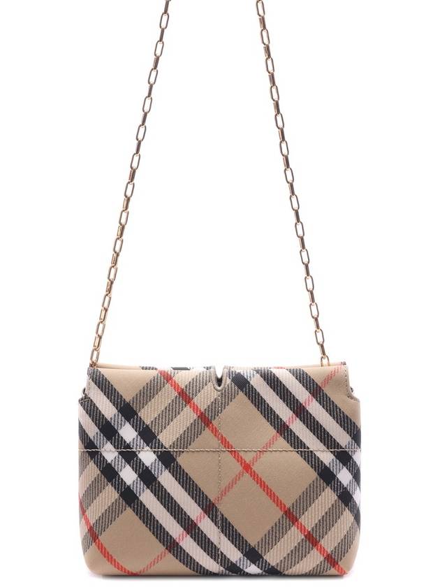 Snip Check Chain Strap Clutch Bag Sand - BURBERRY - BALAAN 5