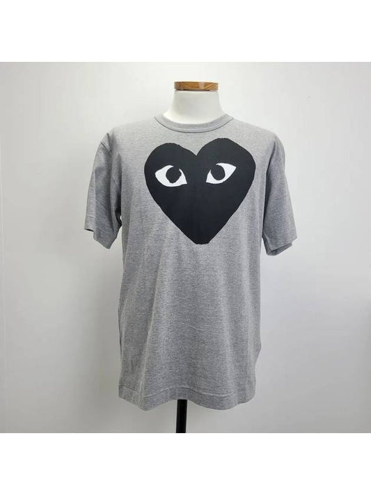 Comme des Garcons Men s Black Heart Short Sleeve T Shirt Gray P1T084 - COMME DES GARCONS - BALAAN 1