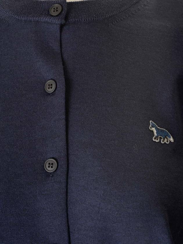 Baby Fox Patch Regular Cardigan Blue - MAISON KITSUNE - BALAAN 6