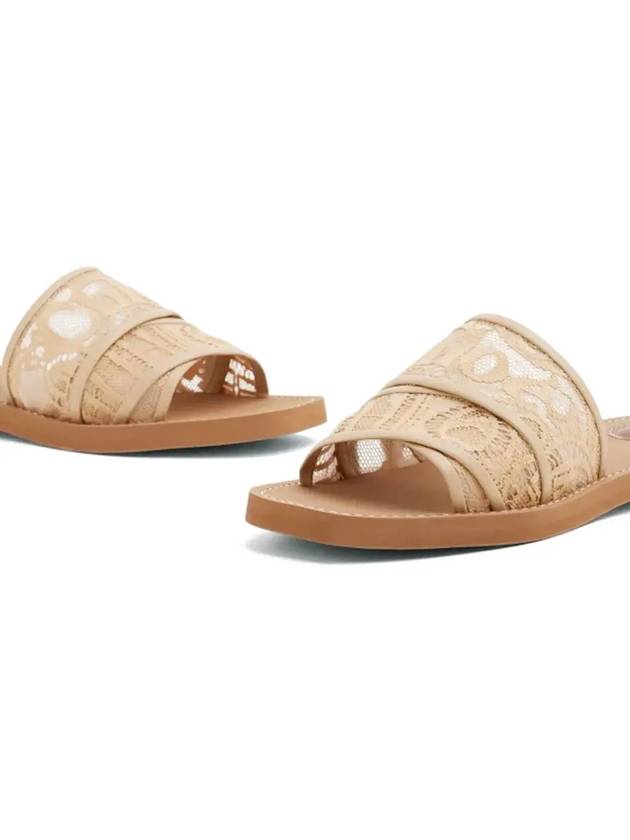 Women's Lace Strap Woody Slippers Brown - CHLOE - BALAAN 5