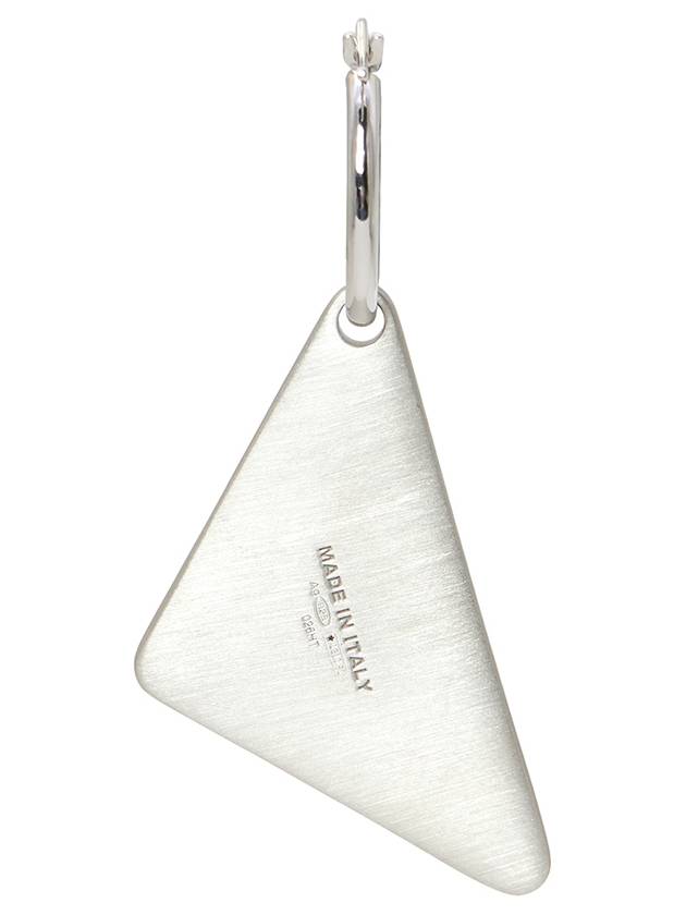 Women's Triangle Logo Earrings Blue - PRADA - BALAAN 6