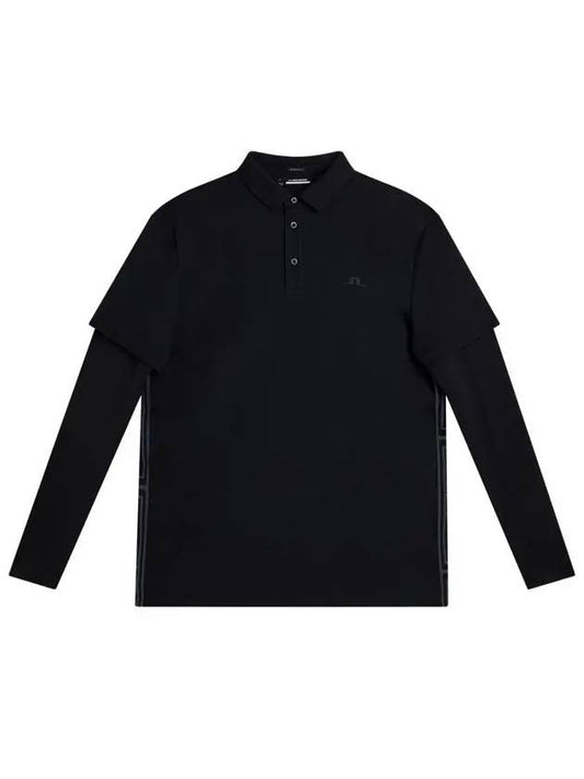 Liam long sleeve collar t-shirt GMJT08008 9999 - J.LINDEBERG - BALAAN 2