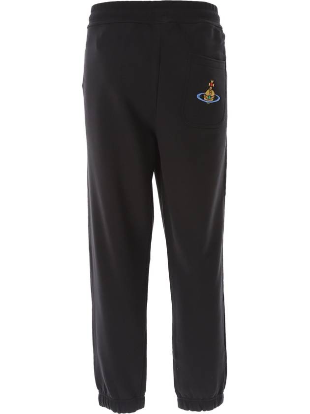 Logo Classic Drawstring Cotton Track Pants Black - VIVIENNE WESTWOOD - BALAAN 2