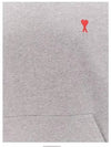 Heart Small Logo Hoodie Grey - AMI - BALAAN 4