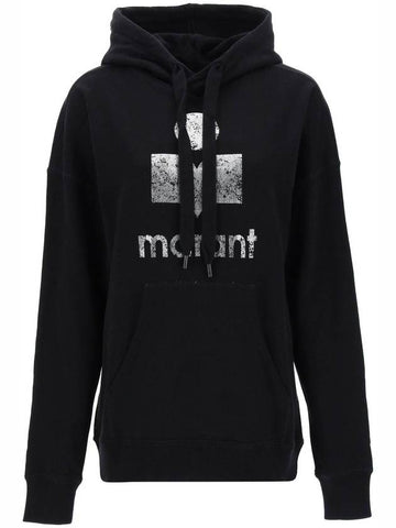 Mansel Logo Print Hoodie Black - ISABEL MARANT ETOILE - BALAAN 1