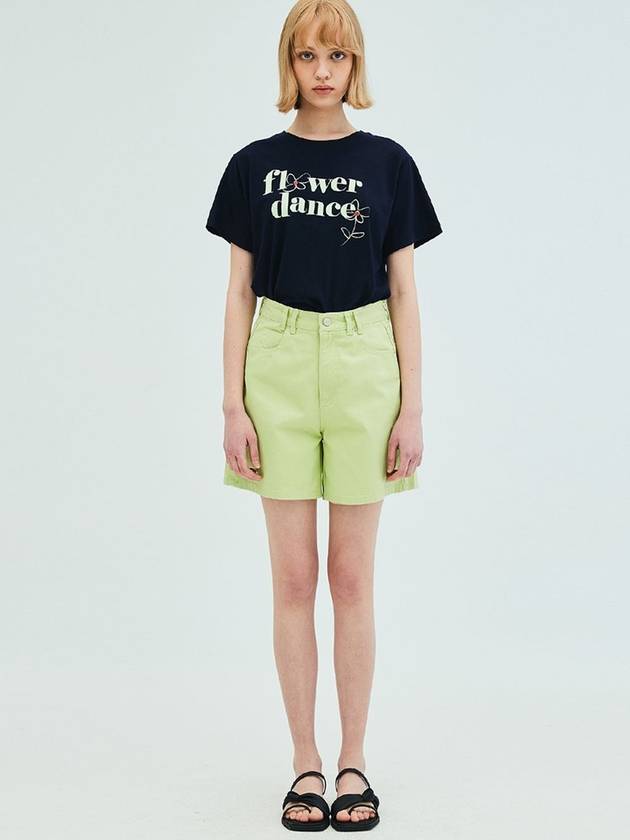 Color Denim Shorts Lime - OPENING SUNSHINE - BALAAN 4