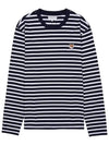 Fox Head Patch Regular Marin Long Sleeve T Shirt Navy Stripes - MAISON KITSUNE - BALAAN 3