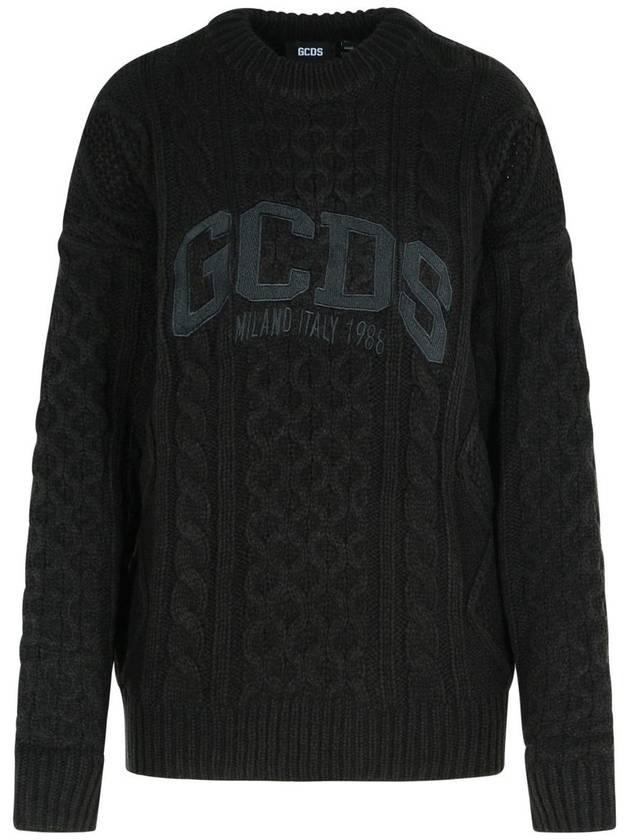 Gcds Black Acrylic Blend Sweater - GCDS - BALAAN 1