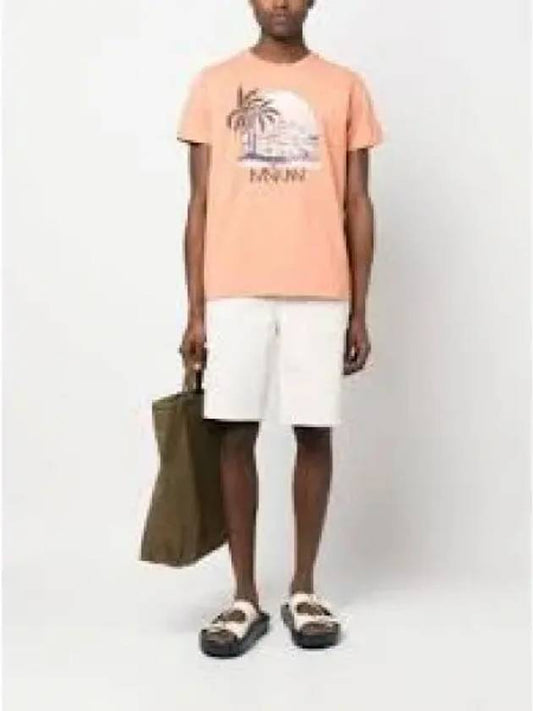 Zewel Print Cotton Short Sleeve T-Shirt Papaya - ISABEL MARANT - BALAAN 2