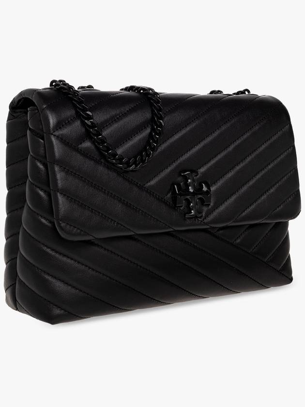 Tory Burch ‘Kira Chevron’ Leather Shoulder Bag, Women's, Black - TORY BURCH - BALAAN 4