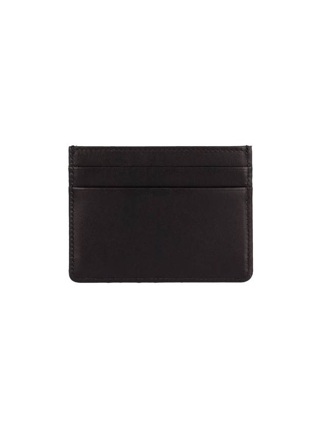 Logo Jacquard Leather Card Wallet Black - DOLCE&GABBANA - BALAAN 3