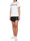 Embroidered Logo Cotton Short Sleeve T-Shirt White - MONCLER - BALAAN 5