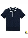 Women's Golf Aria Collar Monogram Knit Short Sleeve PK Shirt Navy - J.LINDEBERG - BALAAN 2