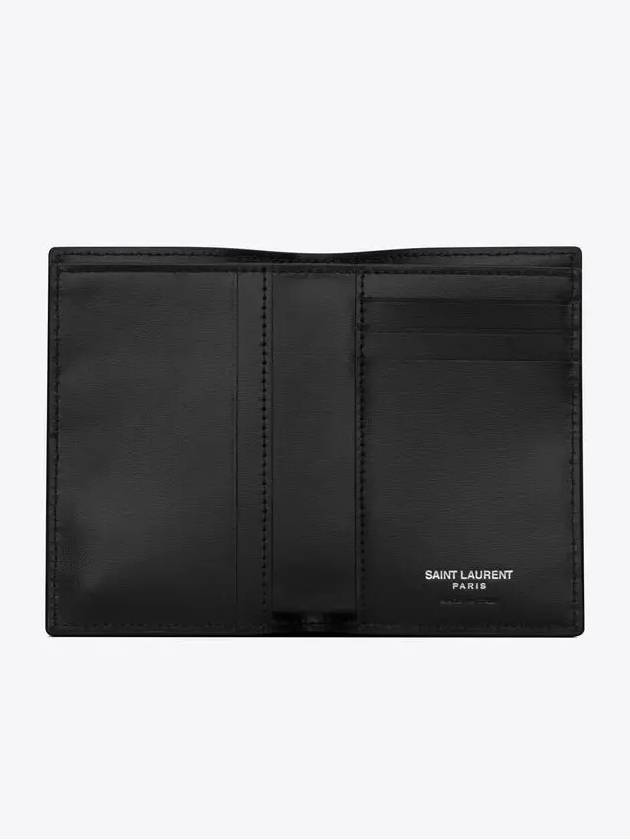 Men's Tiny Monogram Logo Half Wallet Black - SAINT LAURENT - BALAAN 8