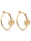 Eleanor Small Hoop Earrings Gold - TORY BURCH - BALAAN 1