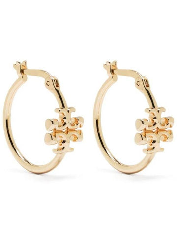 Eleanor Small Hoop Earrings Gold - TORY BURCH - BALAAN 1