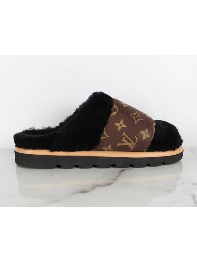 Pillow Flat Comfort Mule Shearling Slippers 37 240 - LOUIS VUITTON - BALAAN 8