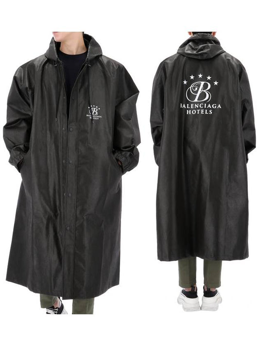 B Logo Raincoat Black - BALENCIAGA - BALAAN 2