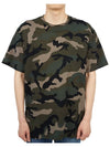 Military Short Sleeve T-Shirt Green - VALENTINO - BALAAN 2